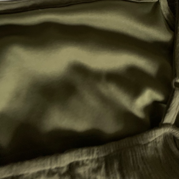 XHILARATION OLIVE GREEN HALTER DRESS - Picture 3 of 6